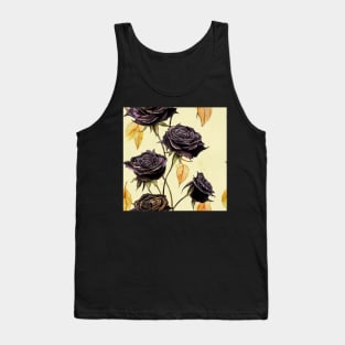 Black rose watercolor rose Tank Top